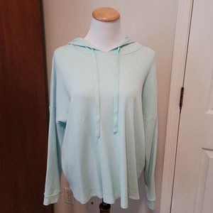 EILEEN FISHER Clearwater Mint Green Hoodie Pullover - Large